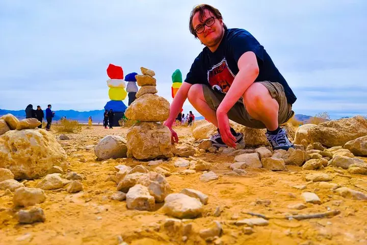 California Desert, Seven Magic Mountains and Las Vegas Sign