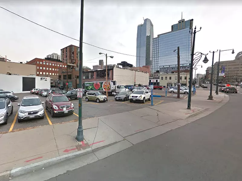 Parking at 1406-1416 Blake St. Lot