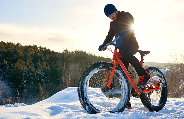 winter bike riding