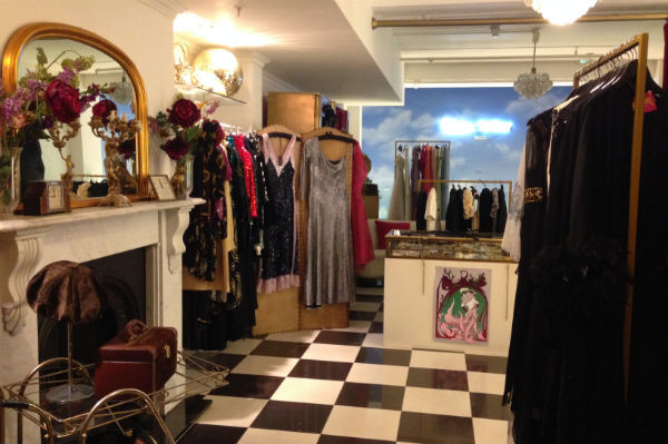 The inside of Lucy in Disguise vintage shop in London