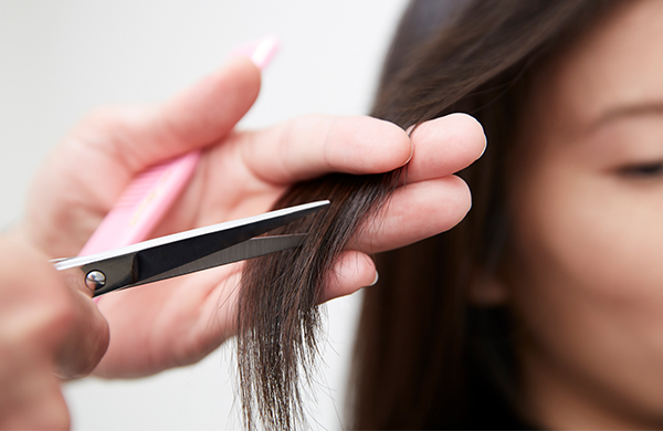 Image result for woman getting a haircut