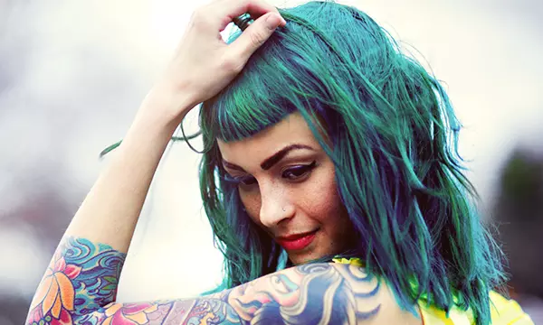Colored color-treated hair