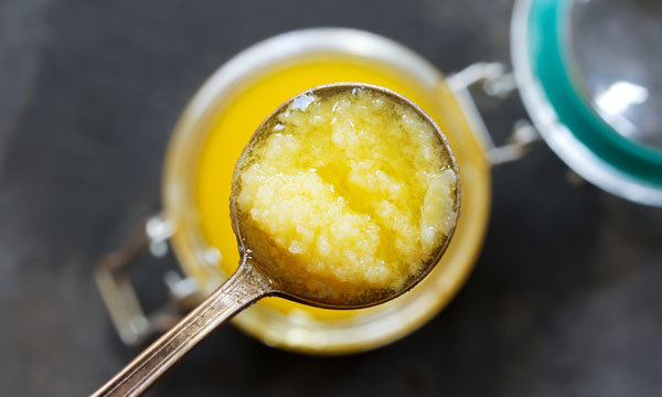 ghee on spoon