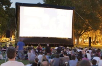 Inflatable movie screen