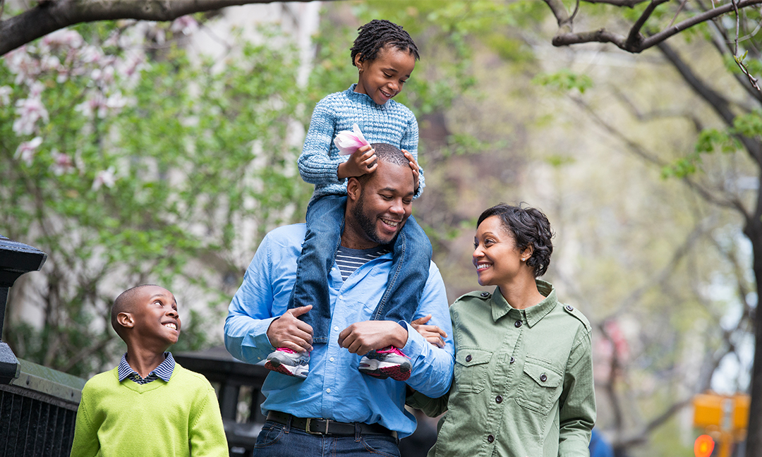 family in a park