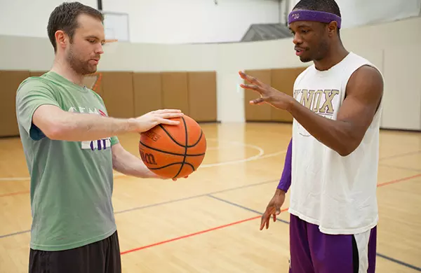 Pickup Basketball Players Talking