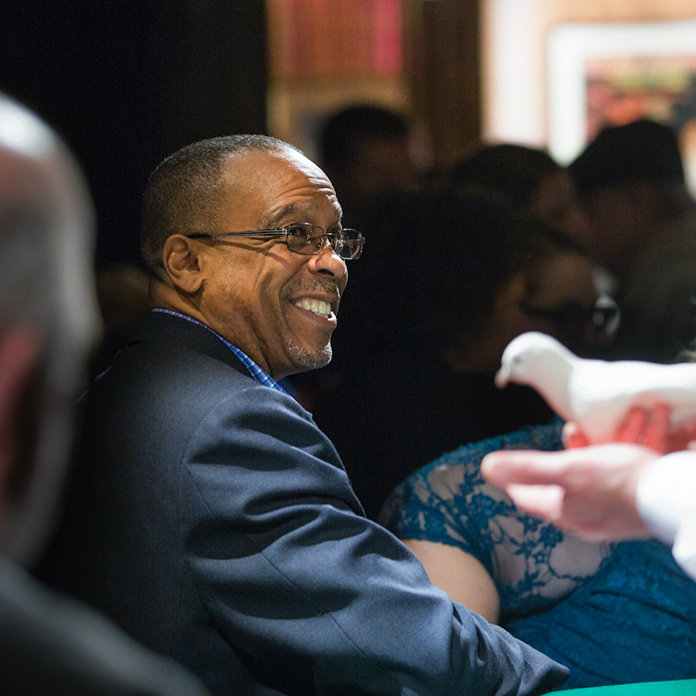 man at a magic show