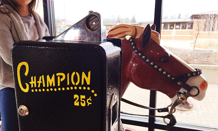 2Toots Train Whistle Grill Champion the horse ride