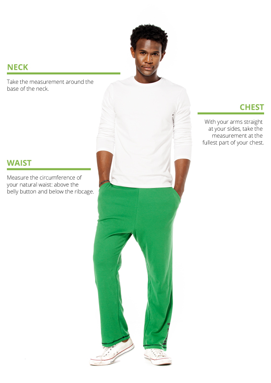 How to measure men's loungewear