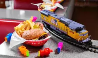 burger and train