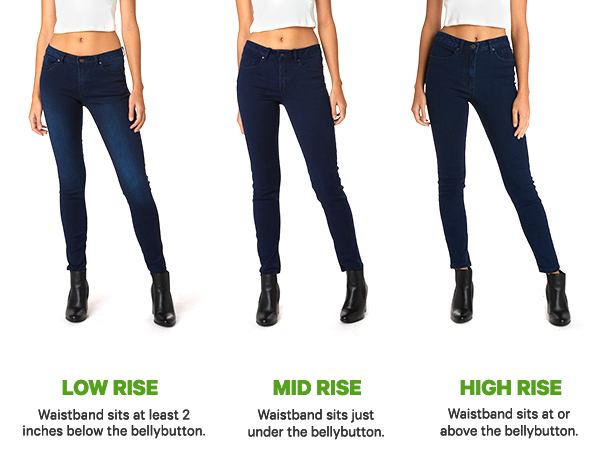 high waisted jeans vs low rise