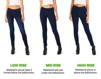 Women's pants rise infographic