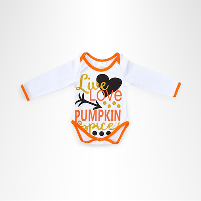 Girls' pumpkin spice onesie