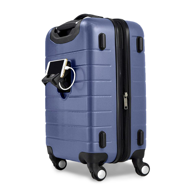 Wrangler 20" Expandable Hardside Carry-On Luggage with Cup Holder and USB Port