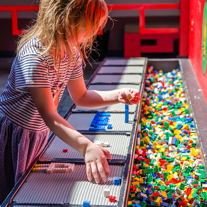 girl playing at Legoland