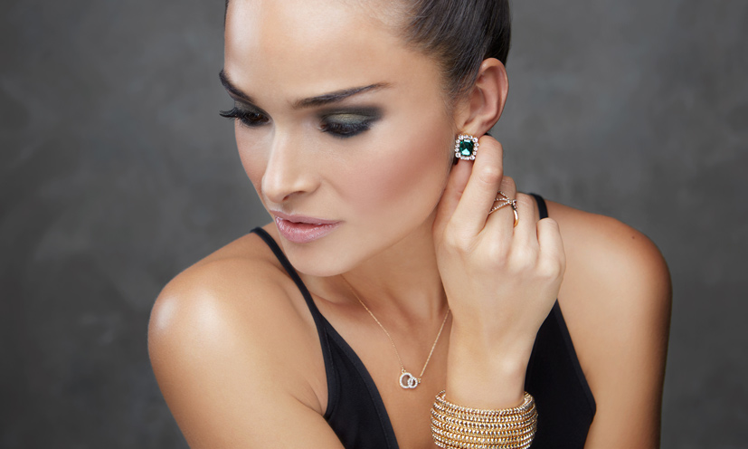 party jewelry on model