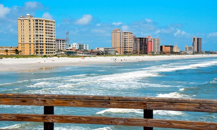 Beach and shoreline in Jacksonville, Florida