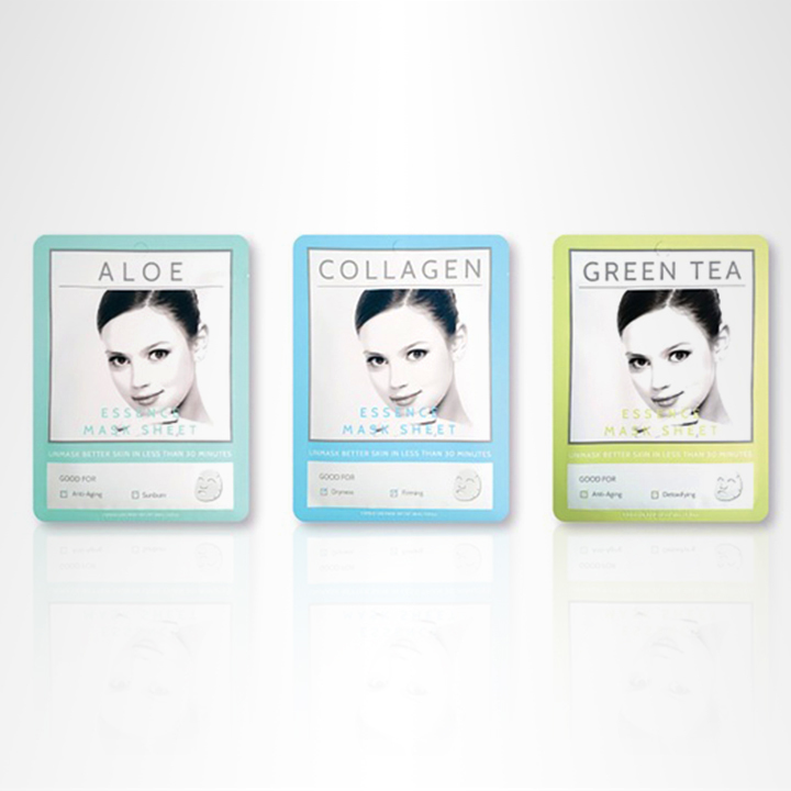 trio of sheet masks