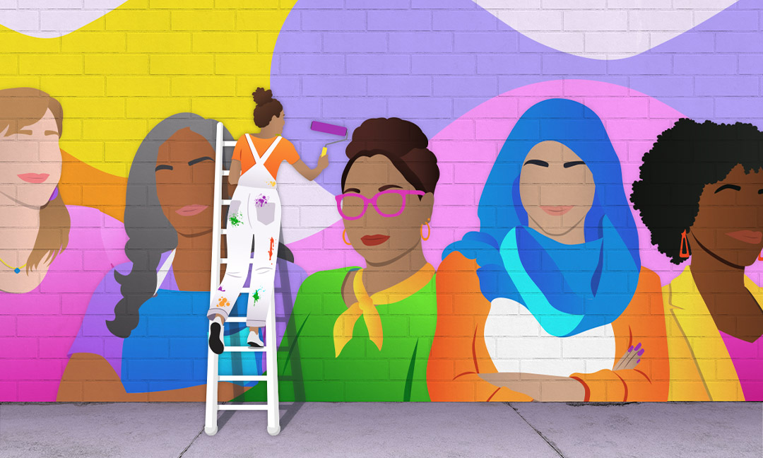 Illustration in celebration of Women's Business Month