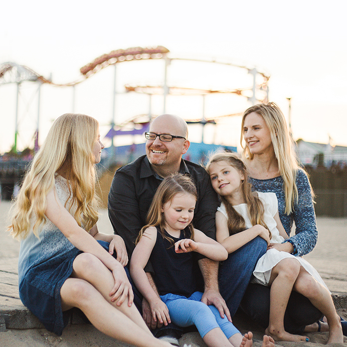 Family at Santa Monica Pier