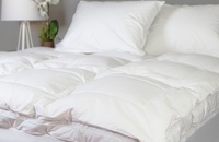 close up of mattress topper