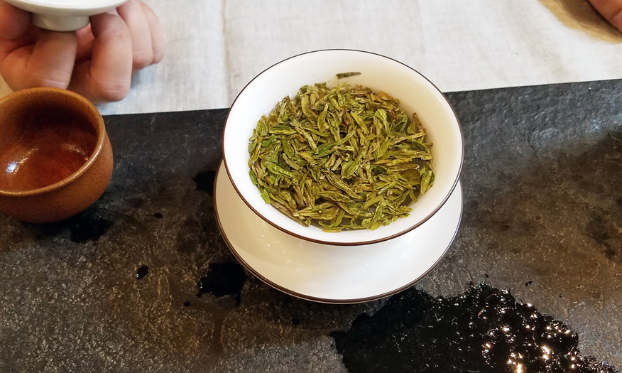 cup of dragon well tea