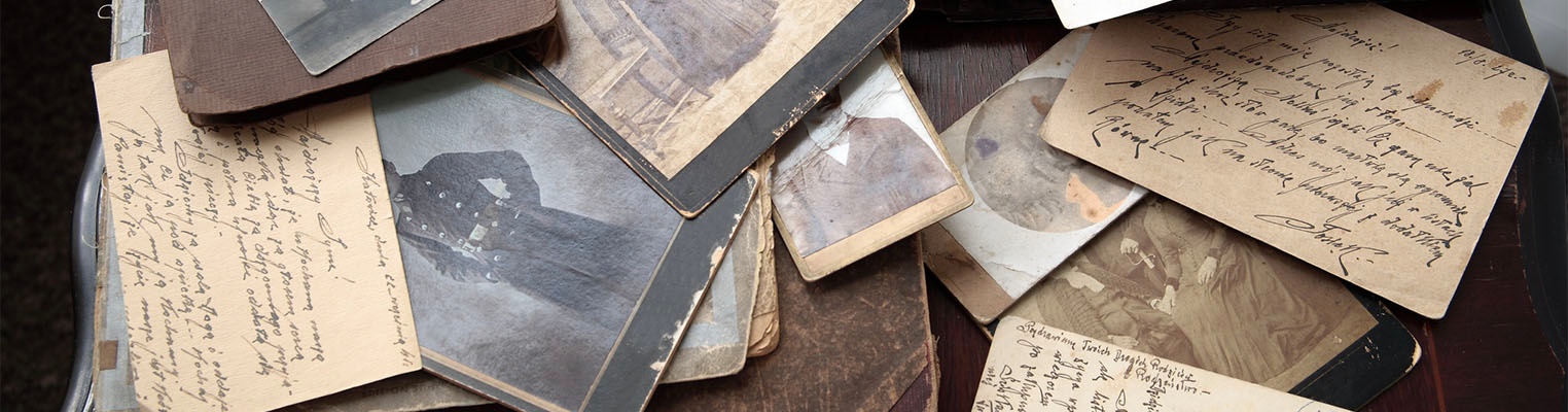 Old letters, records, and photographs