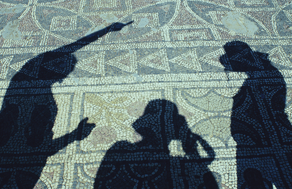 Silhouettes On A Guided Tour