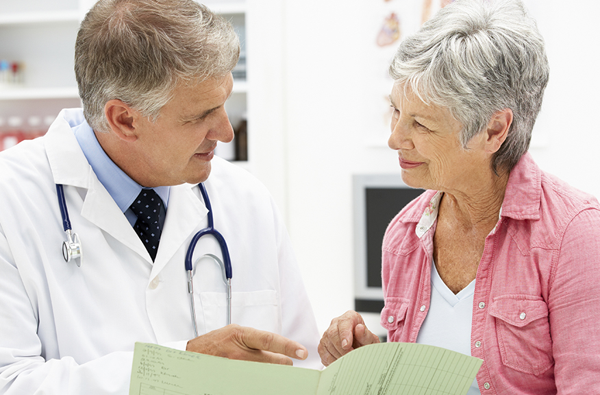Woman consulting with doctor about Dysport