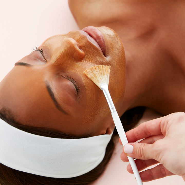 woman getting facial