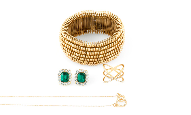collection of party jewelry