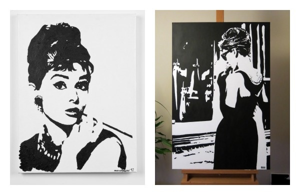 Audrey Hepburn monochrome