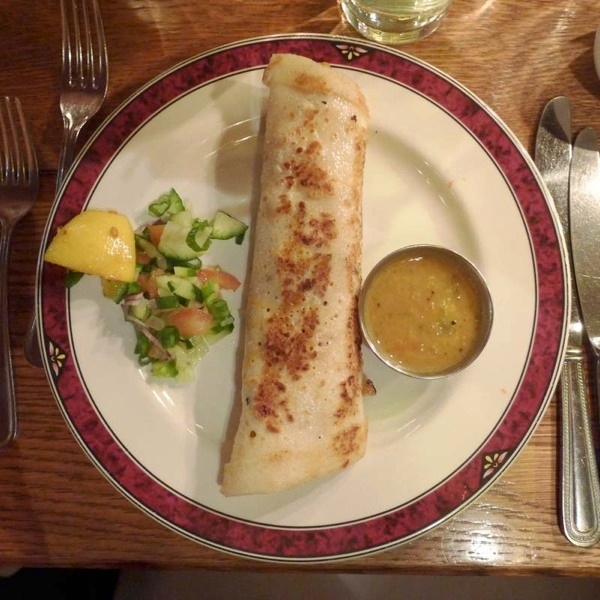 crab and prawn dosa