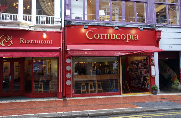 Exterior of Cornucopia Restaurant in Dublin