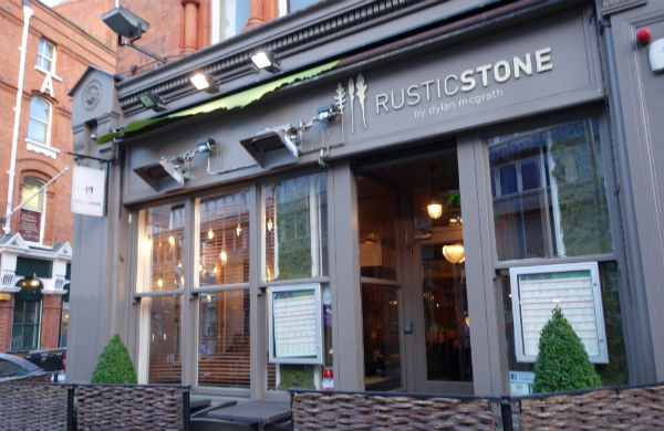 Exterior of the Rustic Stone restaurant in Dublin