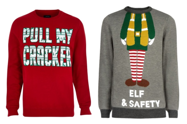 Elf and clearance safety christmas jumper