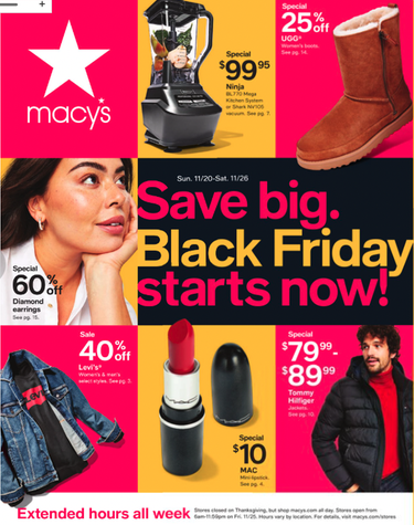 Macy's cheap sales ad