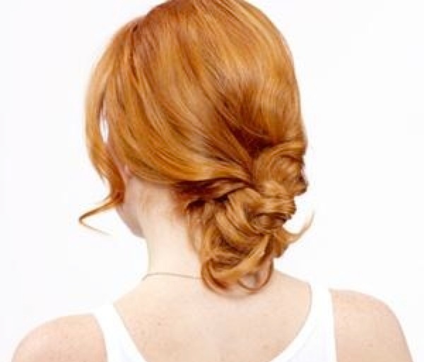 Braided hairstyle updo