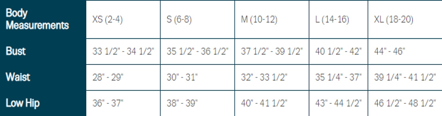 Fit & Size Charts – Storm Creek