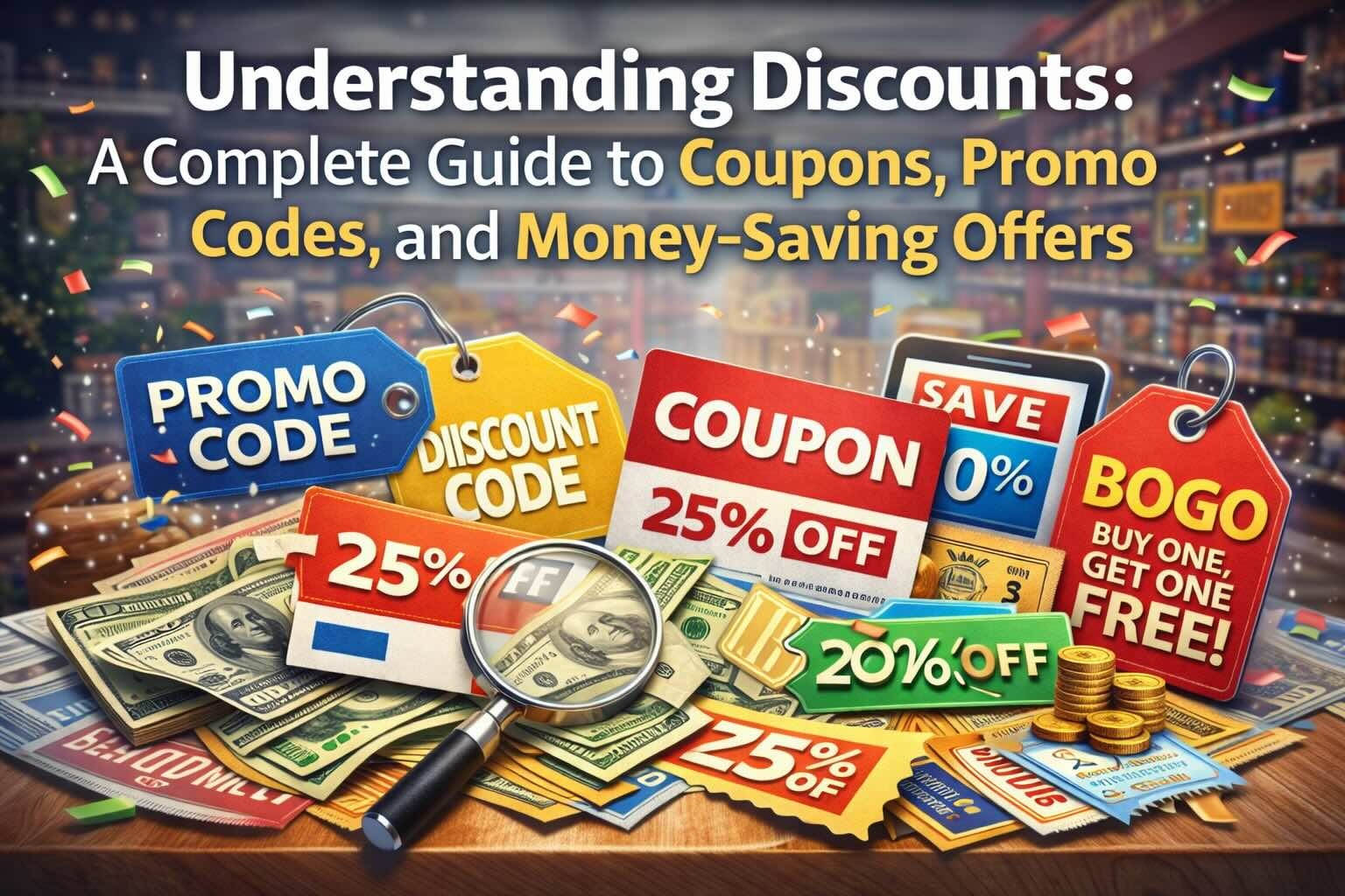 Understanding Discounts: A Complete Guide to Coupons, Promo Codes, and Money-Saving Offers
