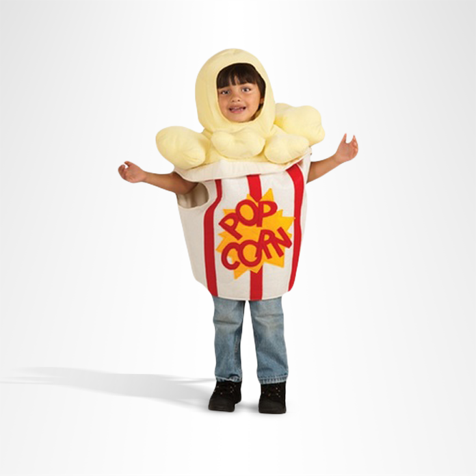 Child in popcorn costume