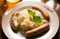 German sausages on plate