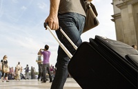 Rolling carry on suitcase