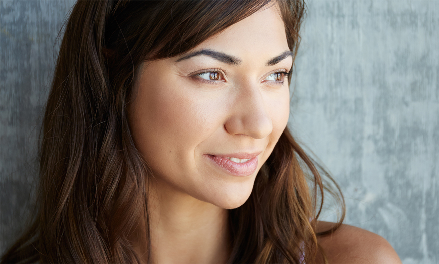 middle age woman smiling