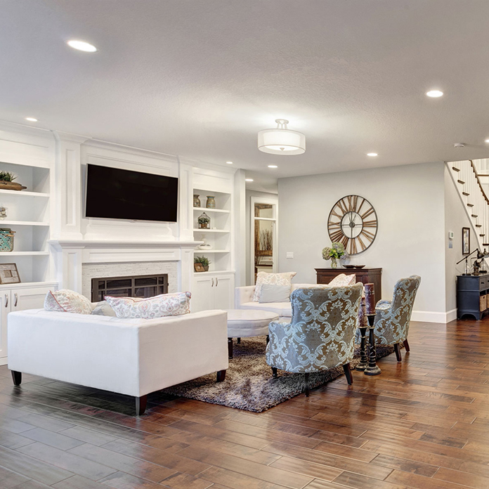 open concept living room