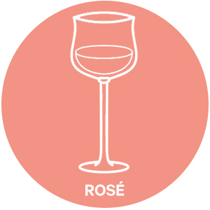 Rose style wine glass