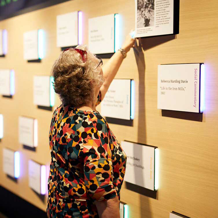 woman at American Writers Museum