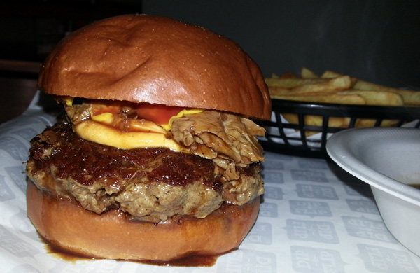 Dip & Flip Burger with American cheese from Dip & Flip, Clapham