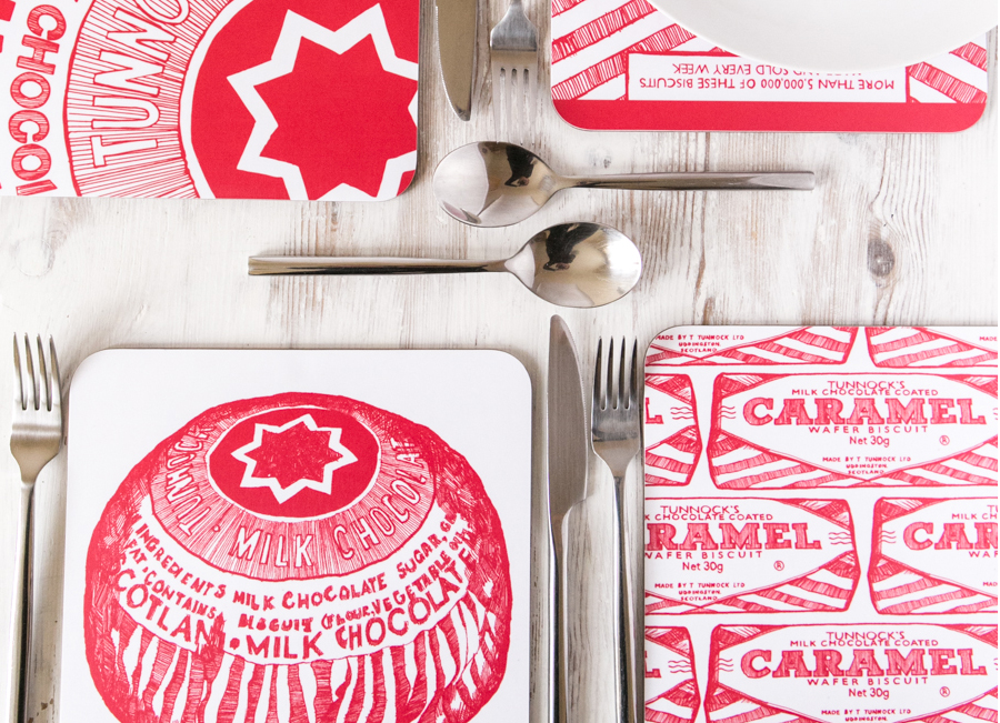 Tunnocks Teacakes Design Tableware by Gillian Kyle