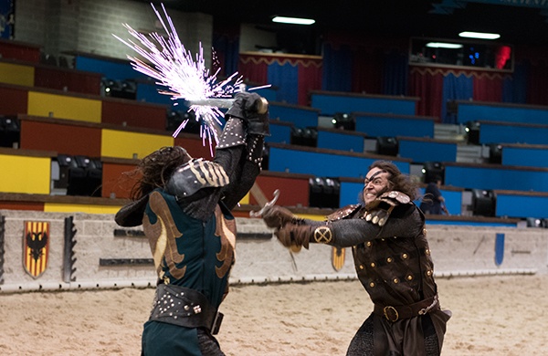 What s It Like to Be a Knight at Medieval Times sparking swords